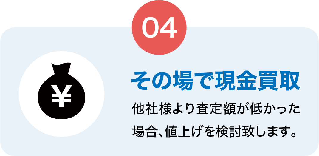 その場で現金買取